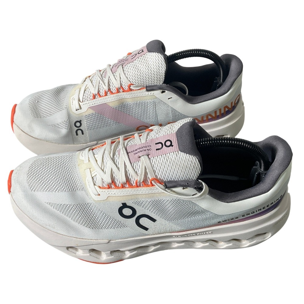 On Cloudsurfer Next Womens Running Shoes White Orange Purple 3WE30050256 Size 10